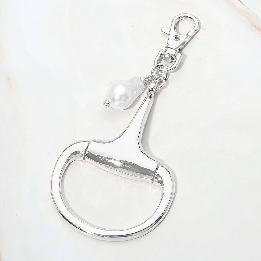 Sensibling Corp. - Pearl Accent Horsebit Keychain Bag Charm