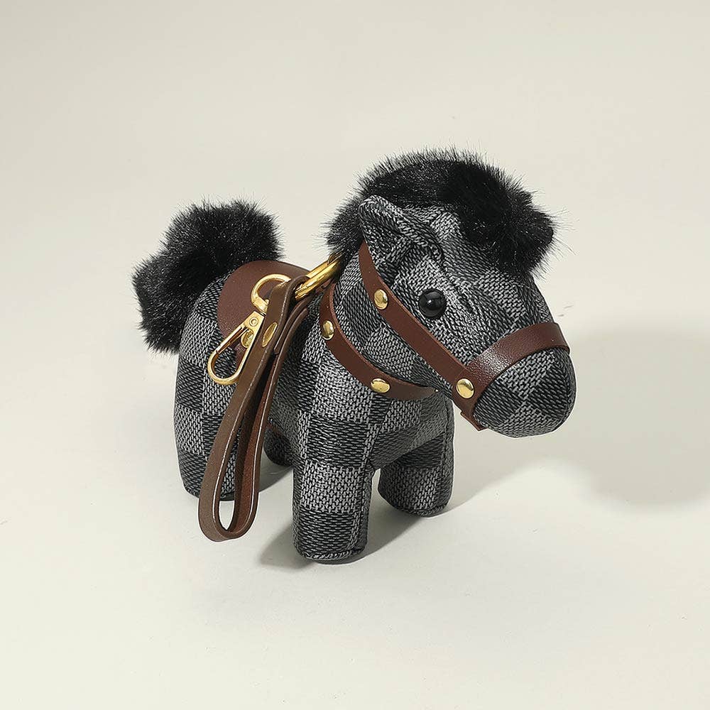 Sensibling Corp. - Faux Leather Horse Toy Keychain Bag Charm