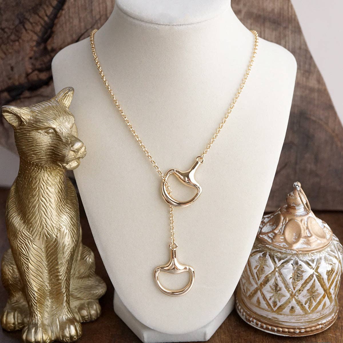 Rider’s Link – Adjustable Horse Bit Lariat Necklace