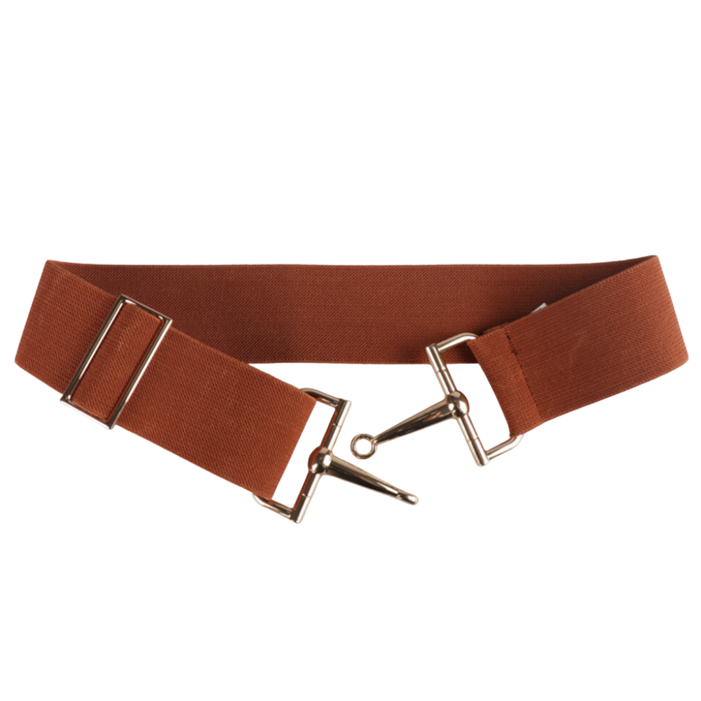 ELASTIC STRETCH BELT WITH HORSEBIT DETAIL