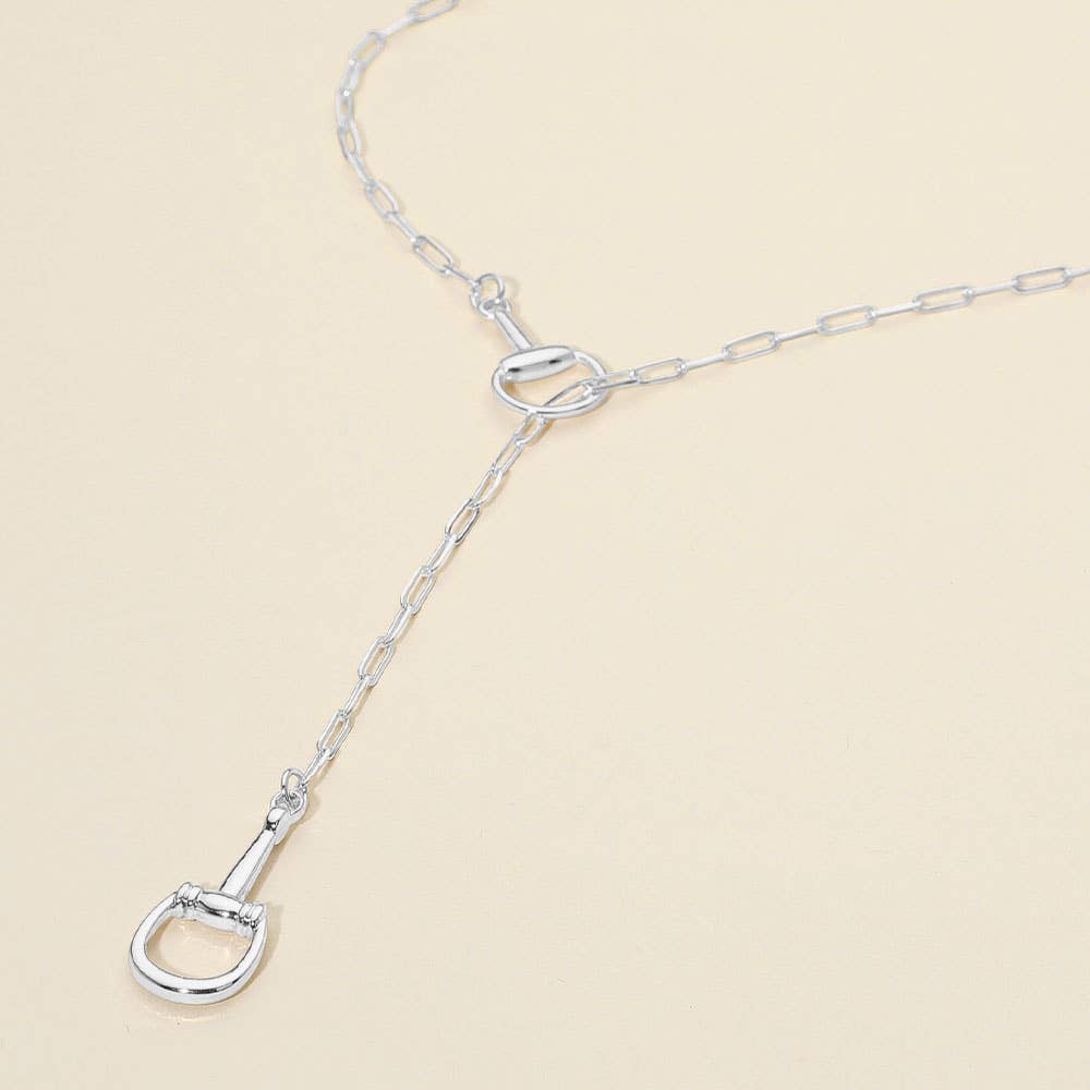 Sensibling Corp. - Metal Horsebit Link Sliding Paperclip Chain Necklace