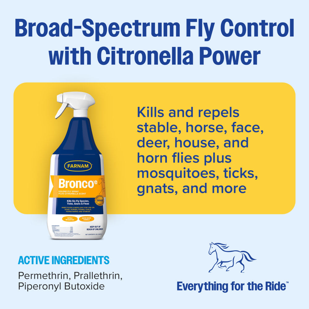 Bronco Equine Fly Spray Plus Citronella Scent