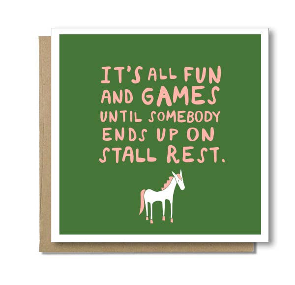 Mare Modern Goods - Stall Rest Card