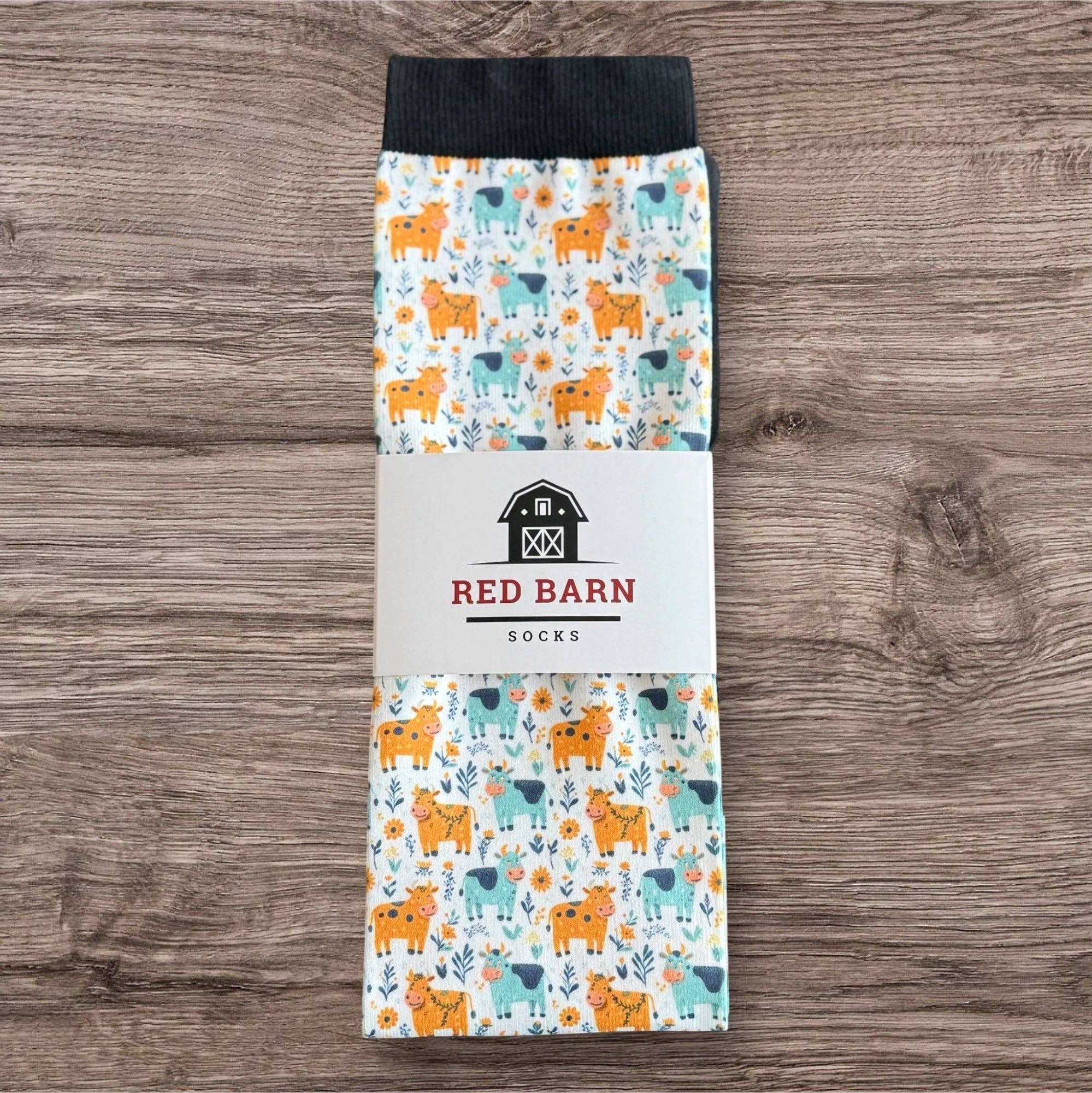 Red Barn Socks - Udderly Cute