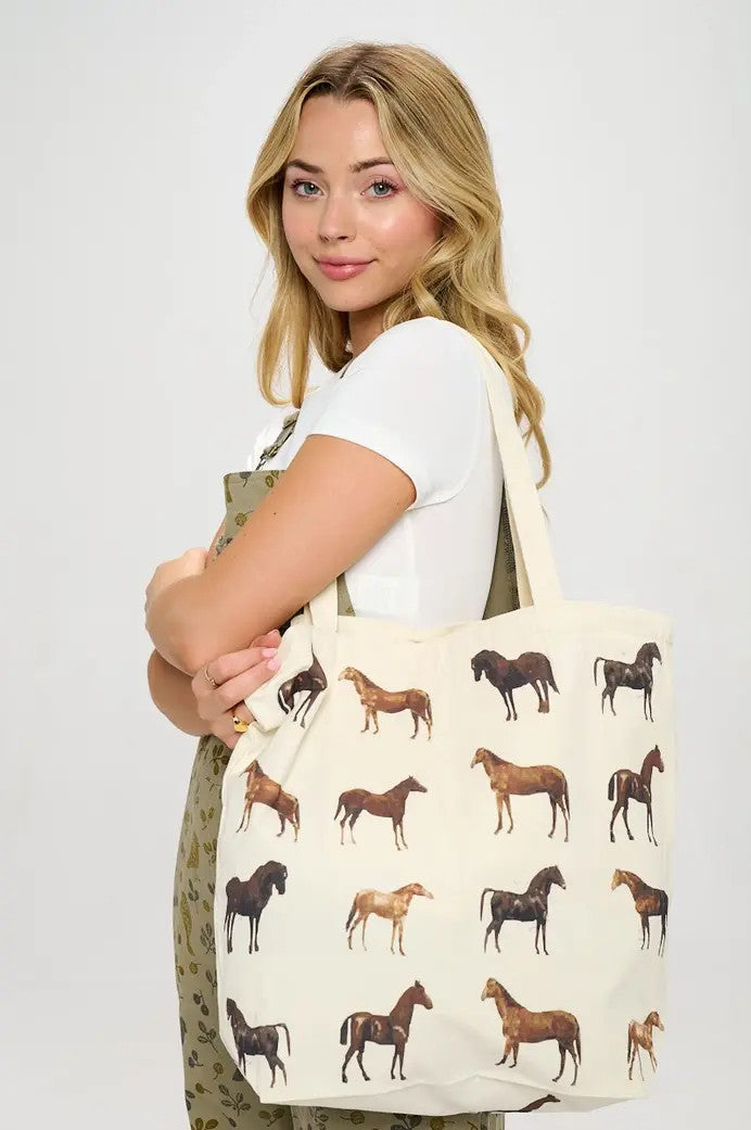 Horse Print Tote Bag - sku to order - 118380