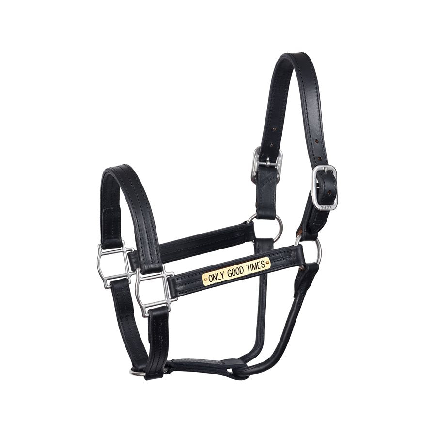 Perri's Heavy Duty Leather Halter with Nameplate