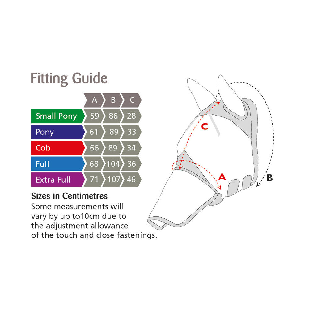 Shires Fine Mesh Fly Mask with Ears - supporting