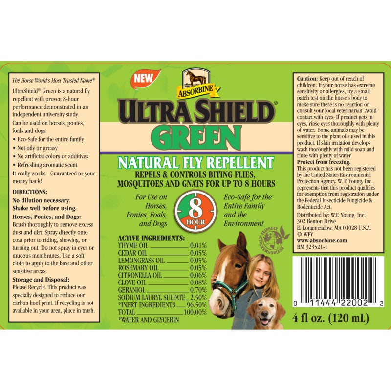 Absorbine Ultrashield Green Fly Spray - supporting