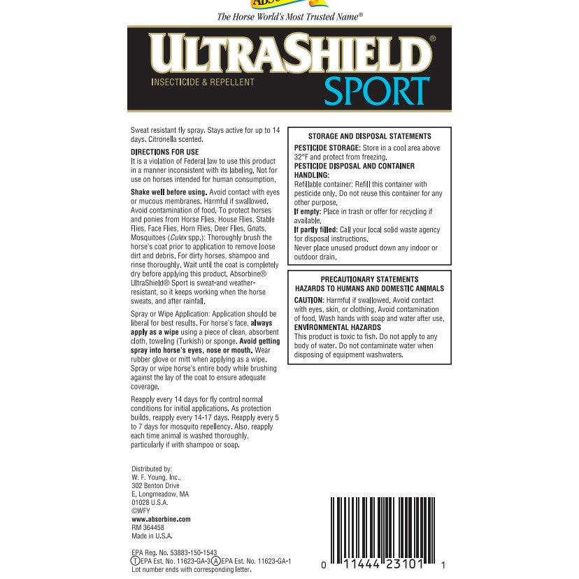 Ultrashield Sport Insecticide & Repellent - supporting