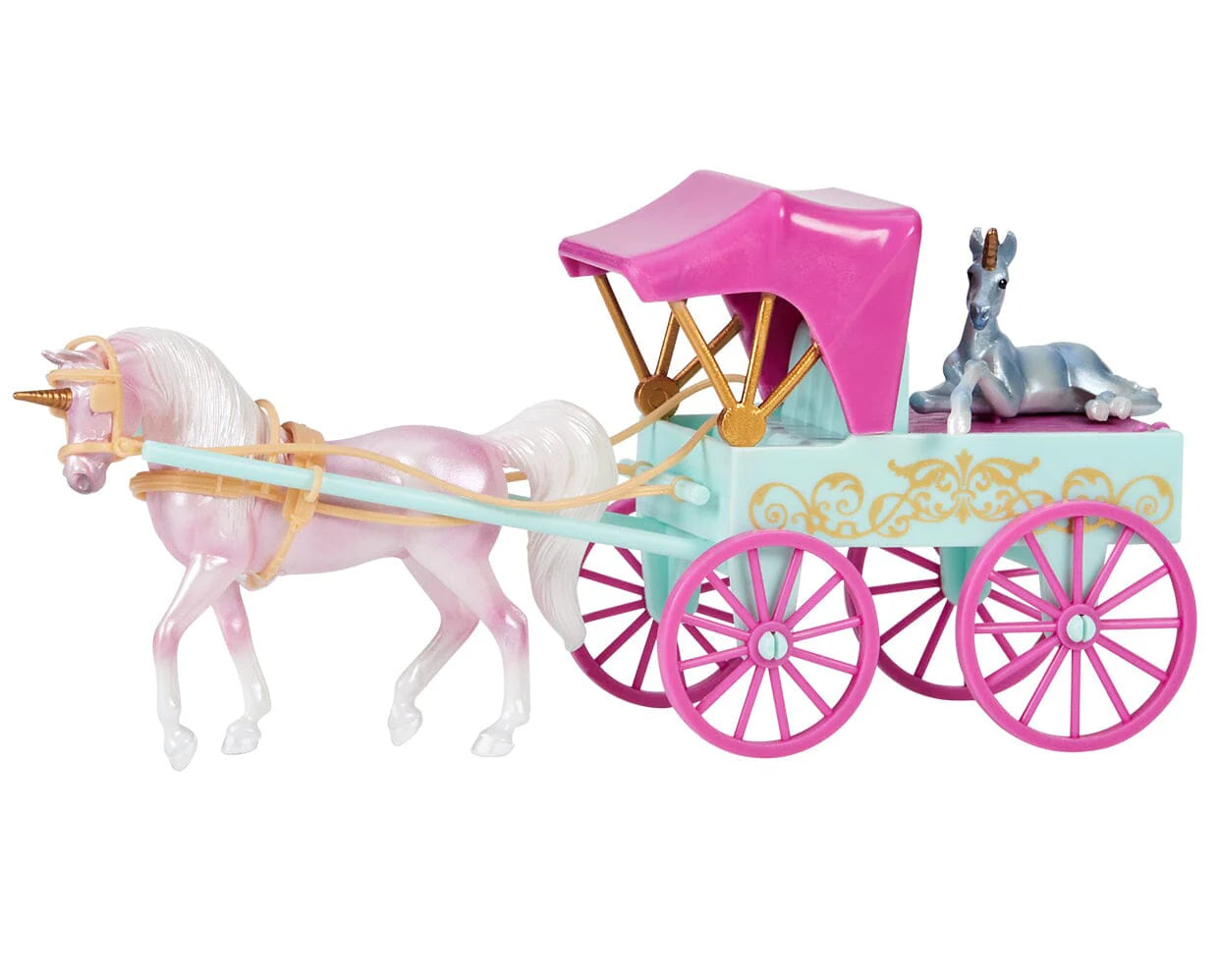 SALE Breyer Unicorn Magic Carriage and Foal