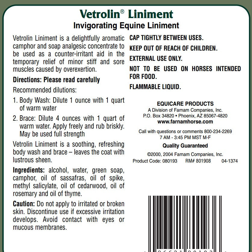 Vetrolin Liniment - supporting