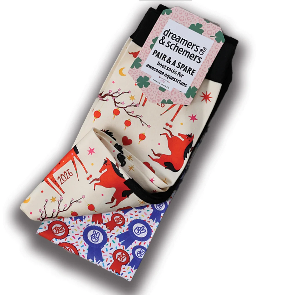 Dreamers & Schemers Pair & A Spare Socks - Year of the Horse
